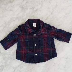 Baby boy corduroy longsleeve shirt blue